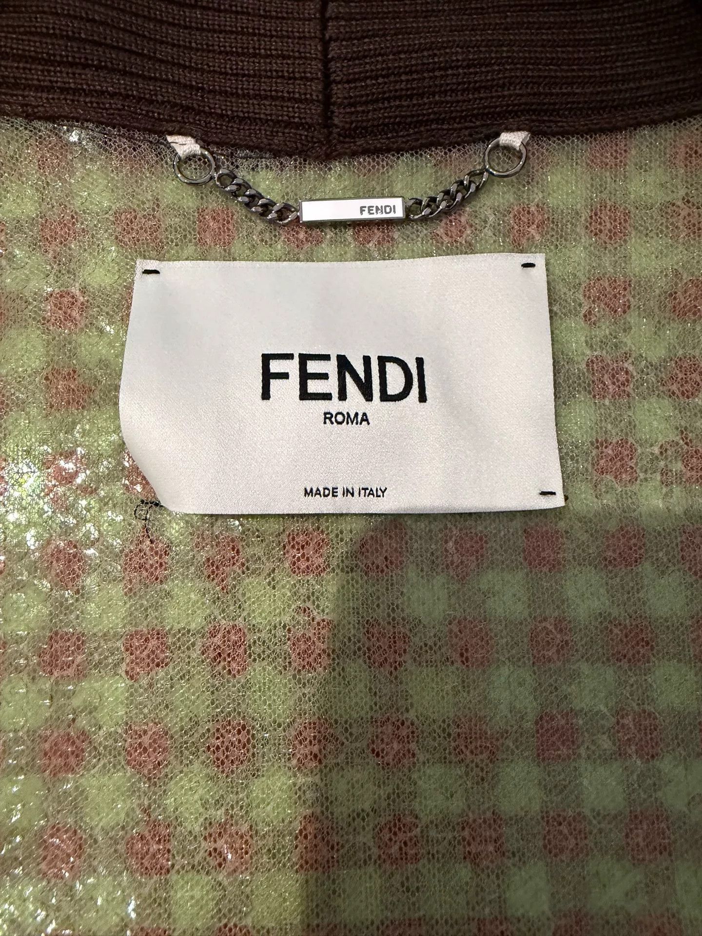 Fendi fendi green sequined checked cardigan size 36 Size US S / EU 44-46 / 1 - 3 Thumbnail