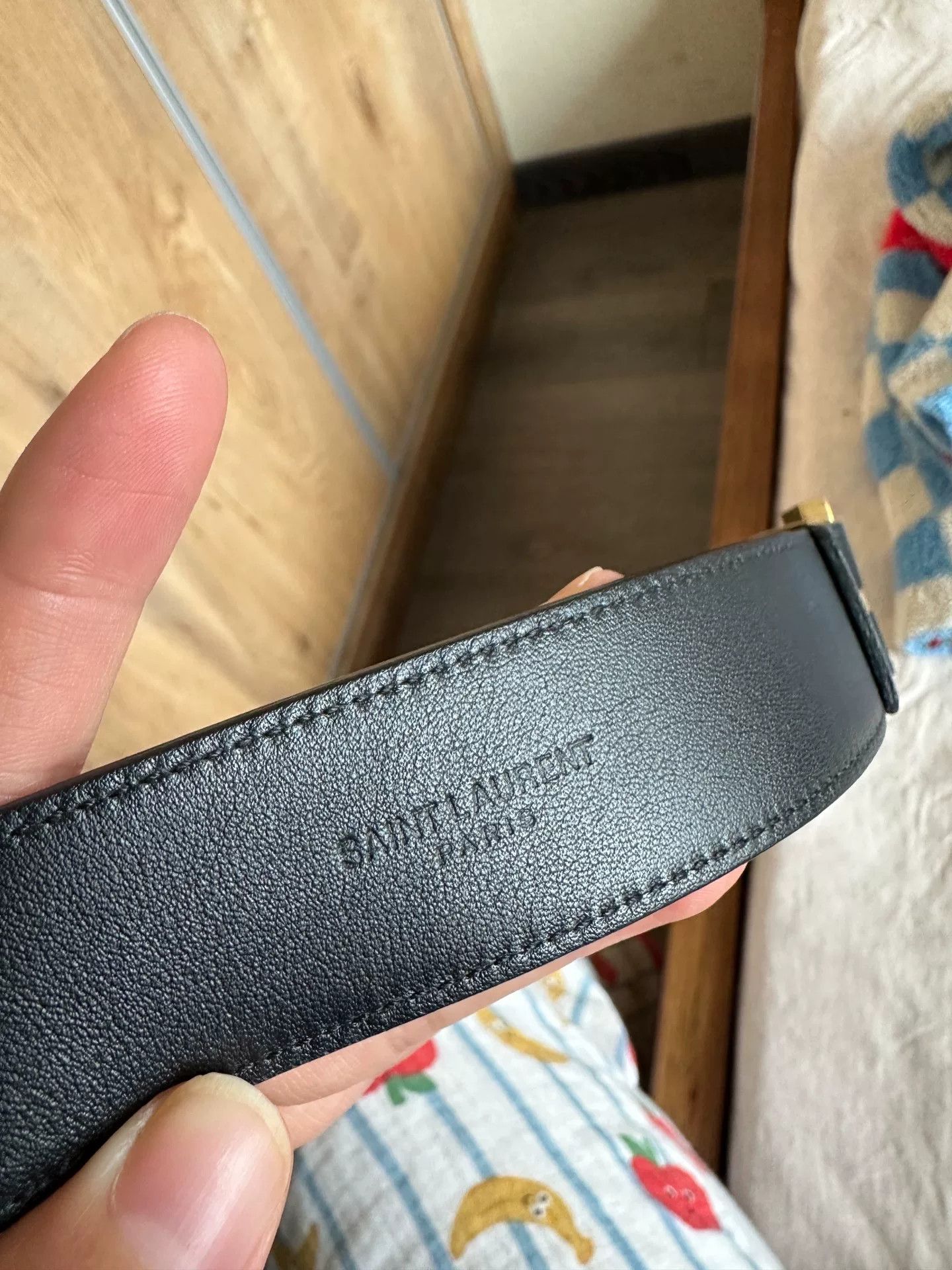 Yves Saint Laurent yves saint laurent black leather belt Size ONE SIZE - 7 Thumbnail