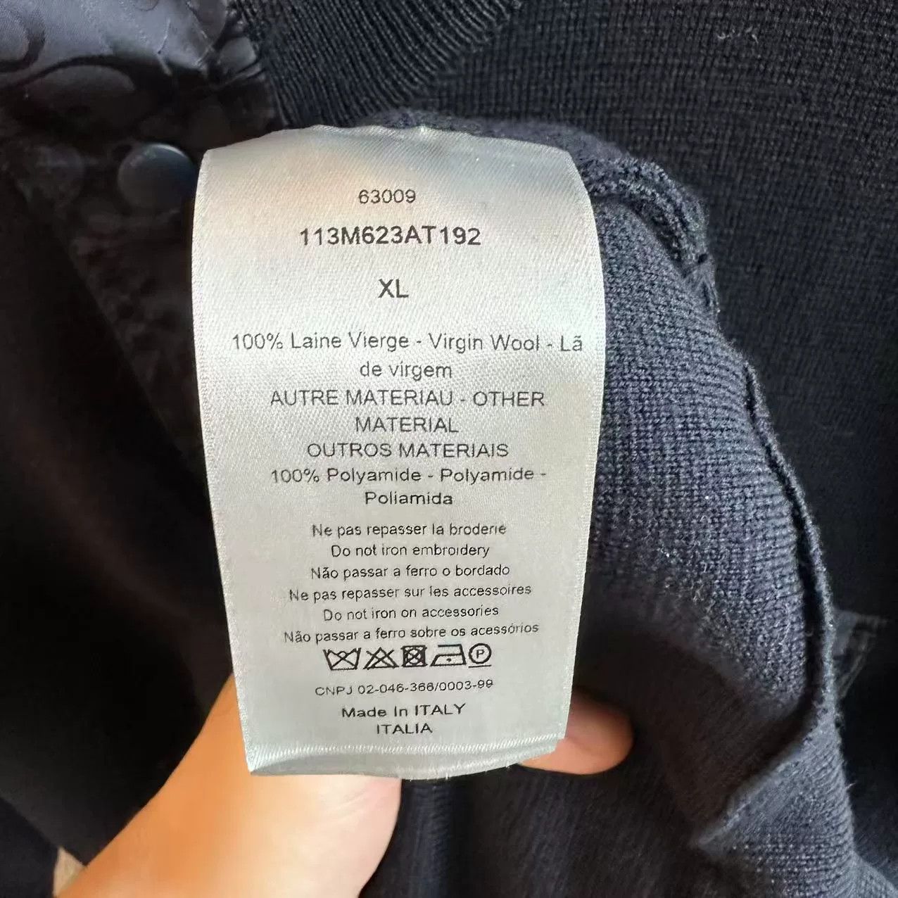 Dior blue wool high-neck knit sweater by Dior Size US XL / EU 56 / 4 - 6 Thumbnail