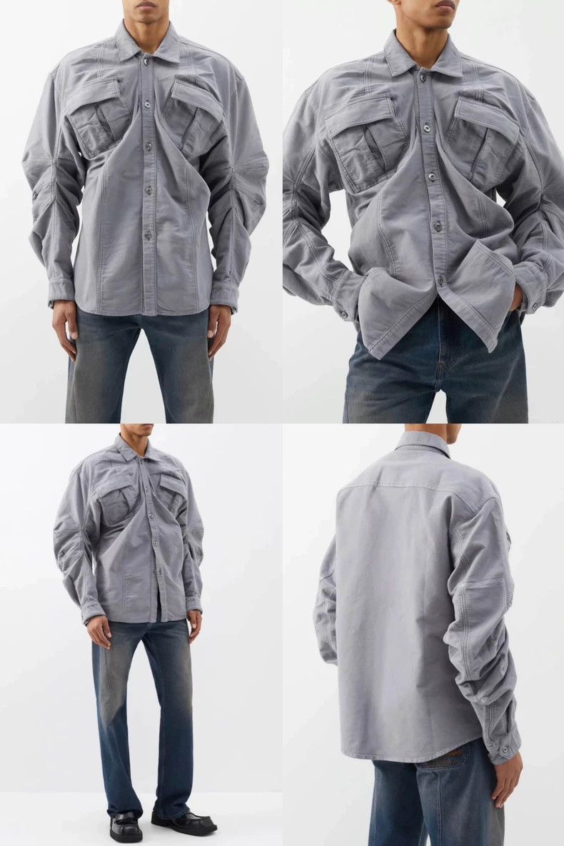 Yohji Yamamoto Y/Project 23SS Gray Utility Jacket Size US M / EU 48-50 / 2 - 7 Thumbnail