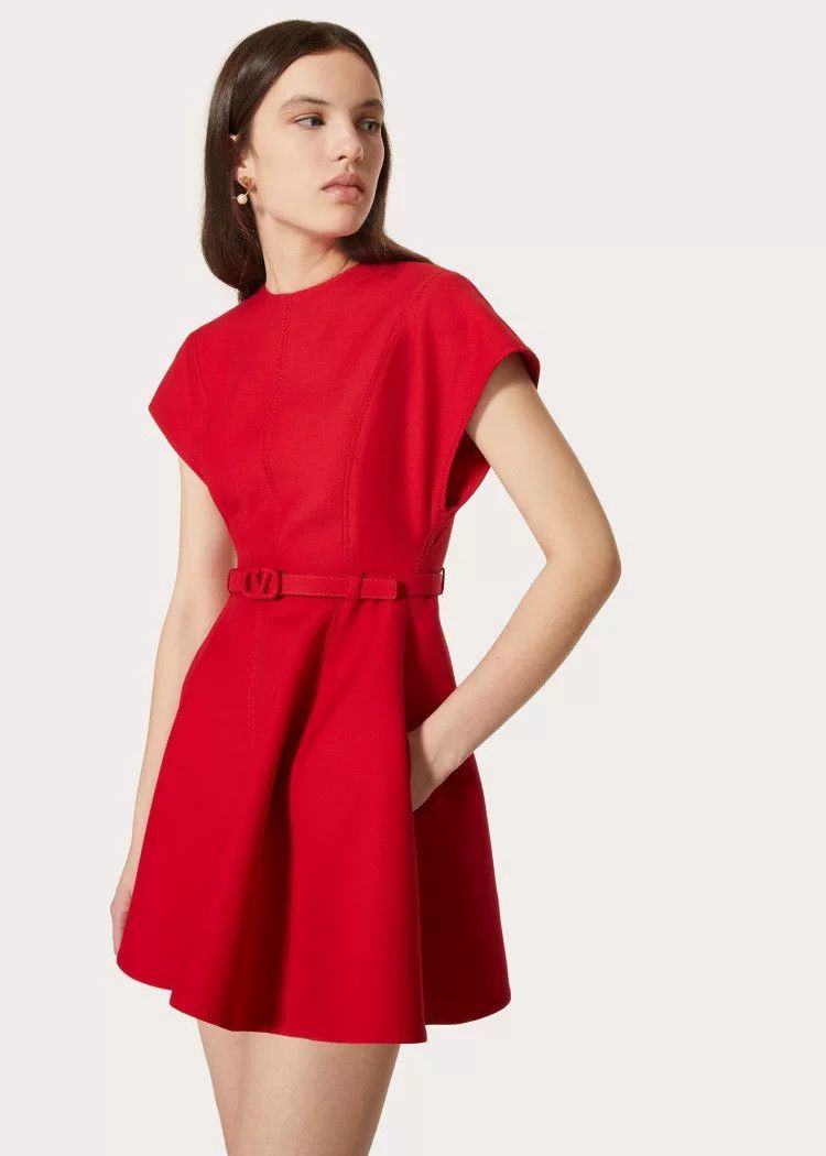 Valentino Valentino Wool Red Dress Size US S / EU 44-46 / 1 - 7 Thumbnail