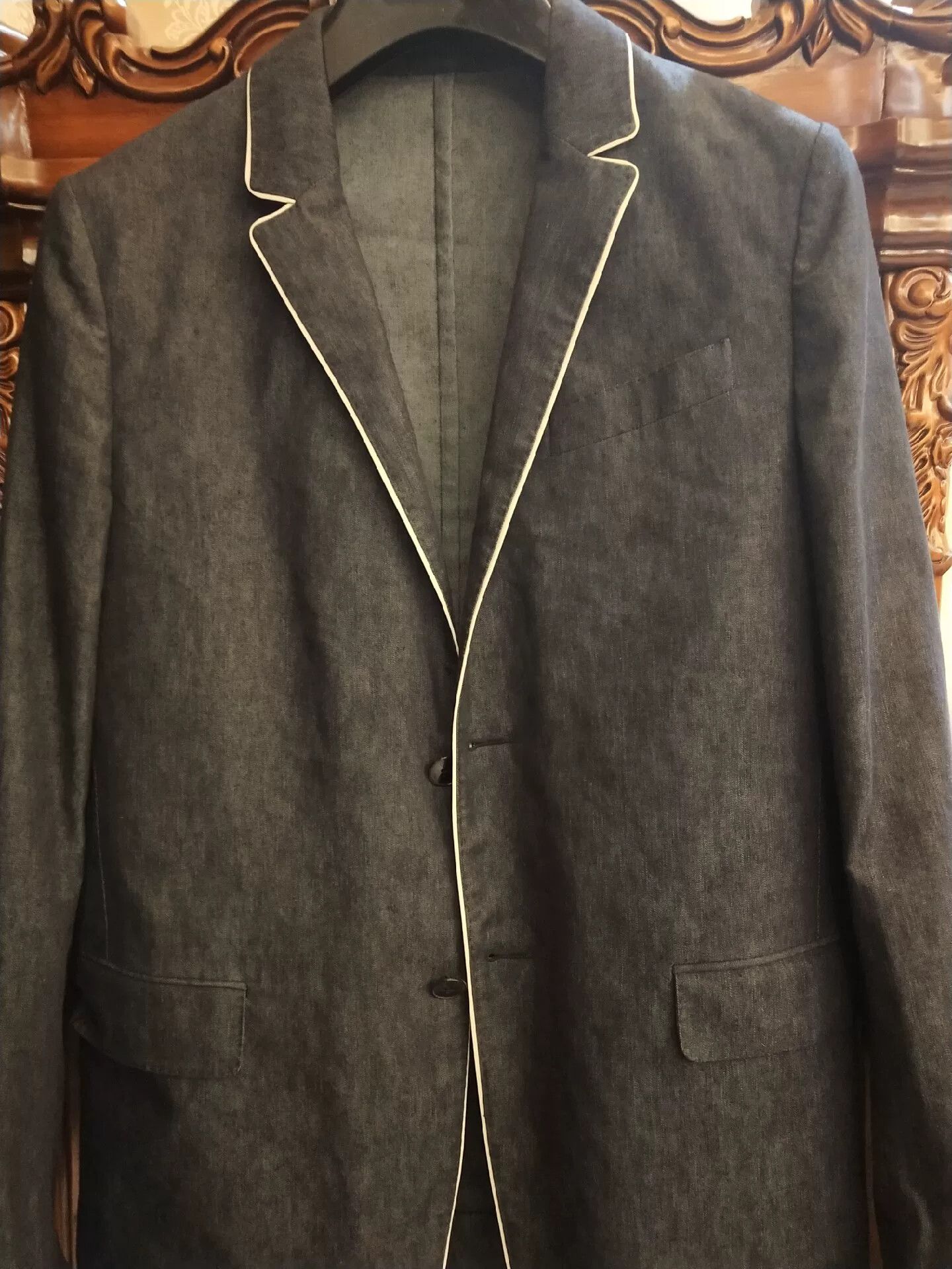 Valentino Valentino Gray Blazer Size 46 Size US L / EU 52-54 / 3 - 2 Thumbnail