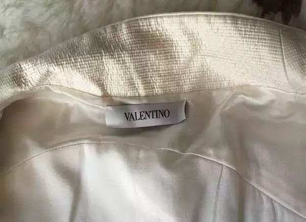 Valentino Valentino White Silk Satin Trench Coat Size US S / EU 44-46 / 1 - 8 Thumbnail