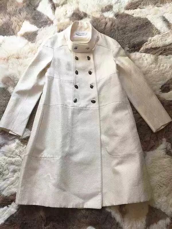 Valentino Valentino White Silk Satin Trench Coat Size US S / EU 44-46 / 1 - 2 Thumbnail