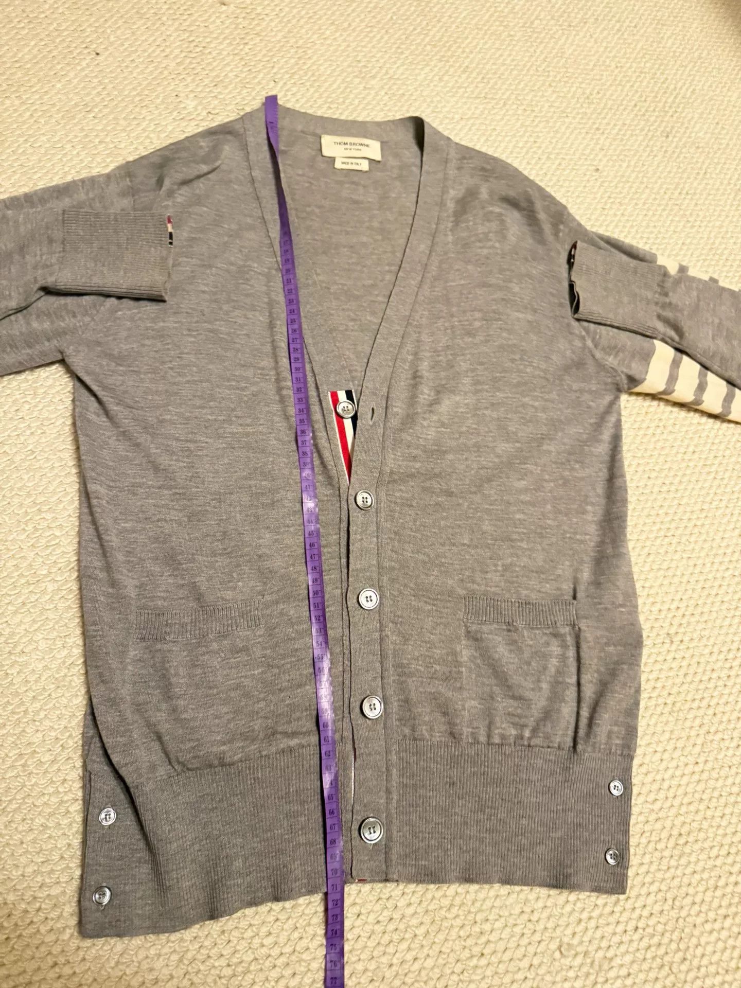 Thom Browne Thom Browne Gray Wool Cardigan Size US XS / EU 42 / 0 - 3 Thumbnail