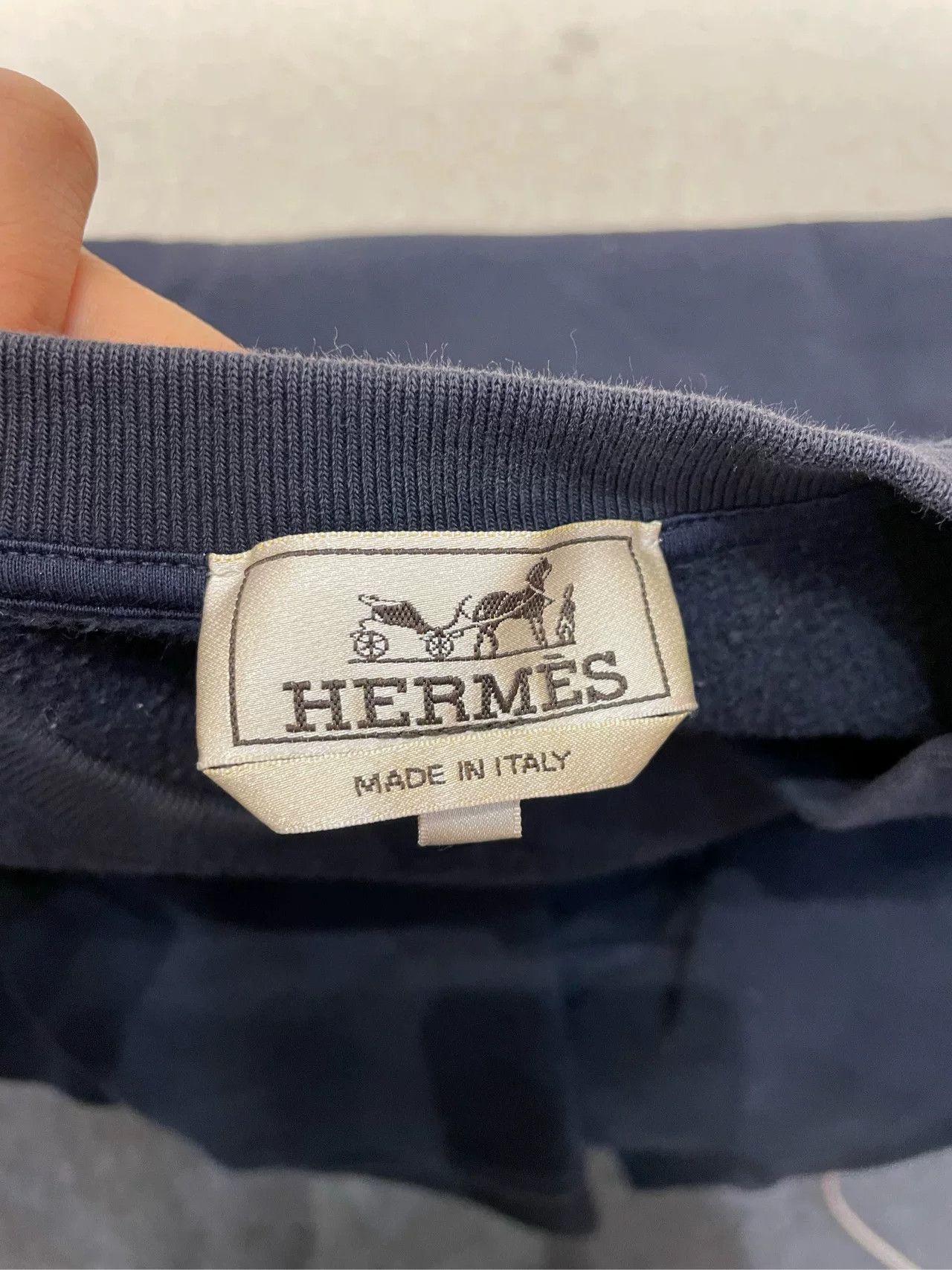Hermes Hermes Navy Blue Sweatshirt M Size US M / EU 48-50 / 2 - 3 Thumbnail