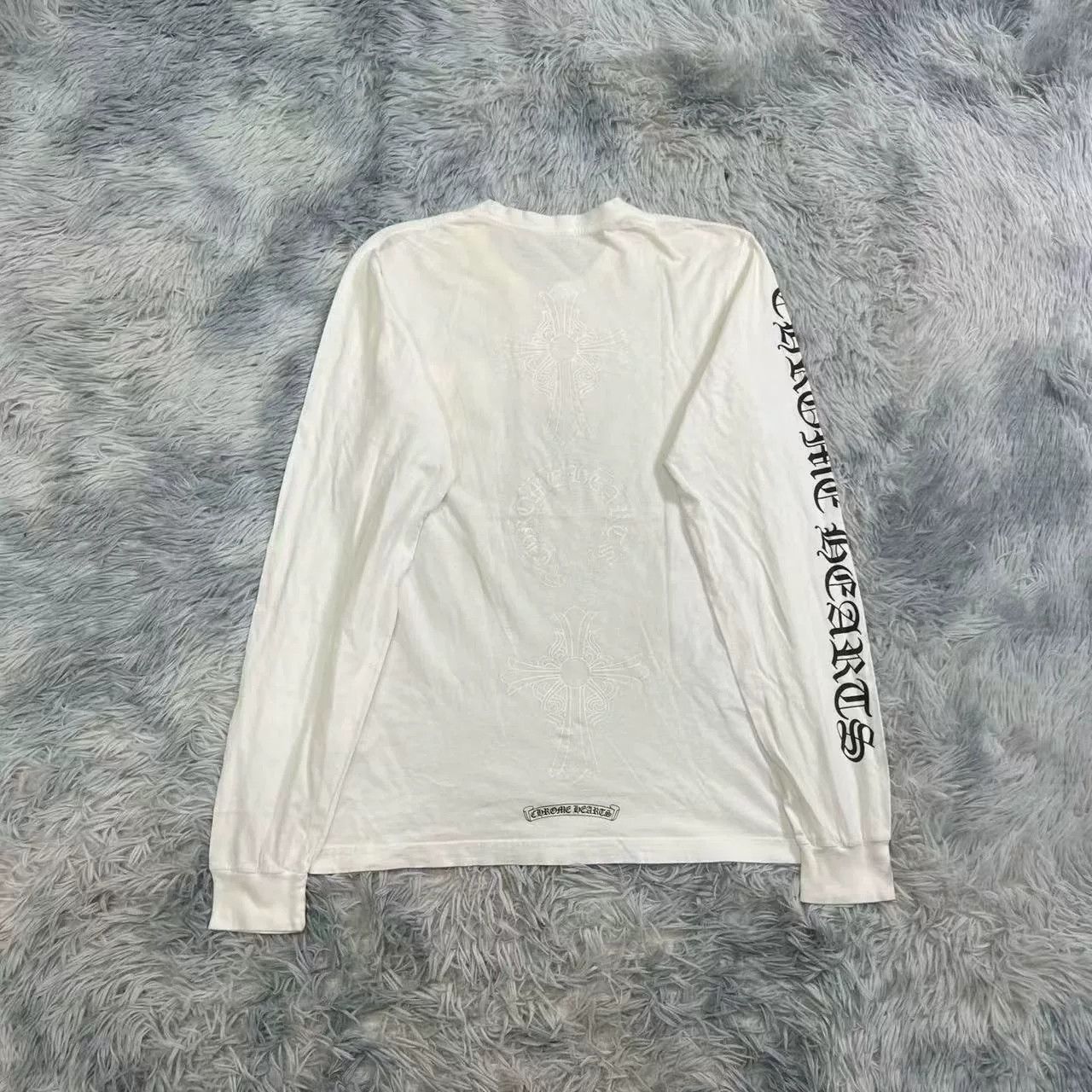 Chrome Hearts Chrome Hearts White Long Sleeve Shirt Size US M / EU 48-50 / 2 - 2 Thumbnail