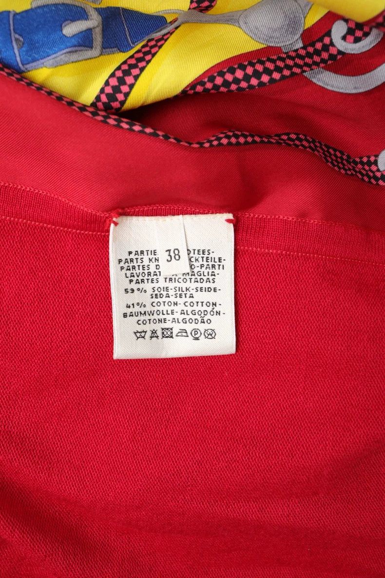 Hermes Hermes Red Printed Long Sleeve Top Size US M / EU 48-50 / 2 - 5 Thumbnail