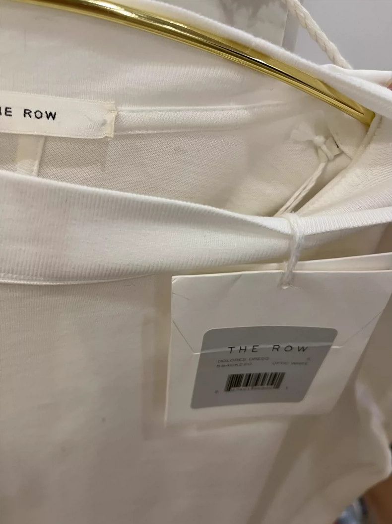 The Row The Row Dolores S White Cotton Dress Size US 34 / EU 50 - 3 Thumbnail