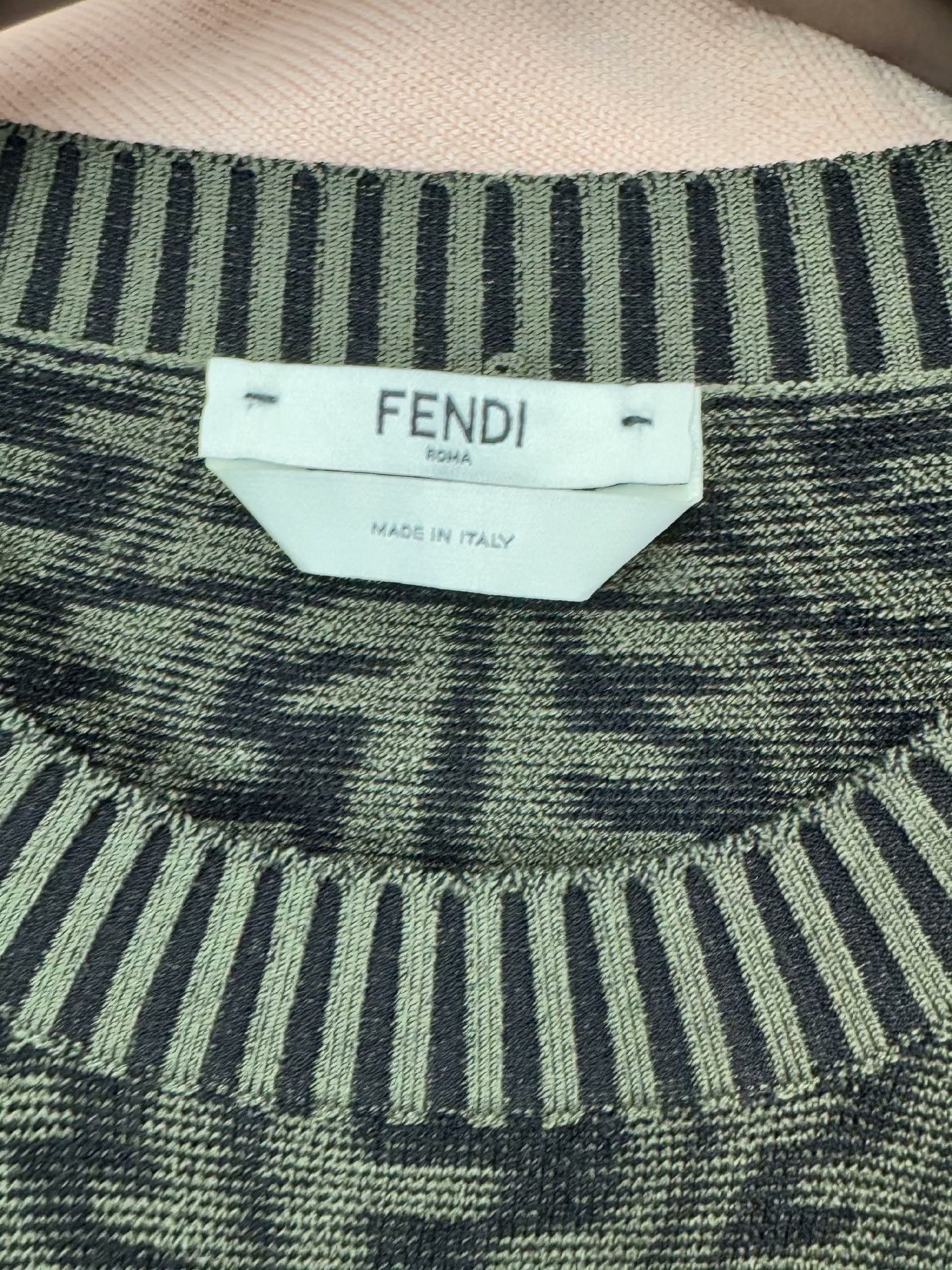 Fendi Fendi Green All-over Print Knit Short Sleeve Size US M / EU 48-50 / 2 - 3 Thumbnail