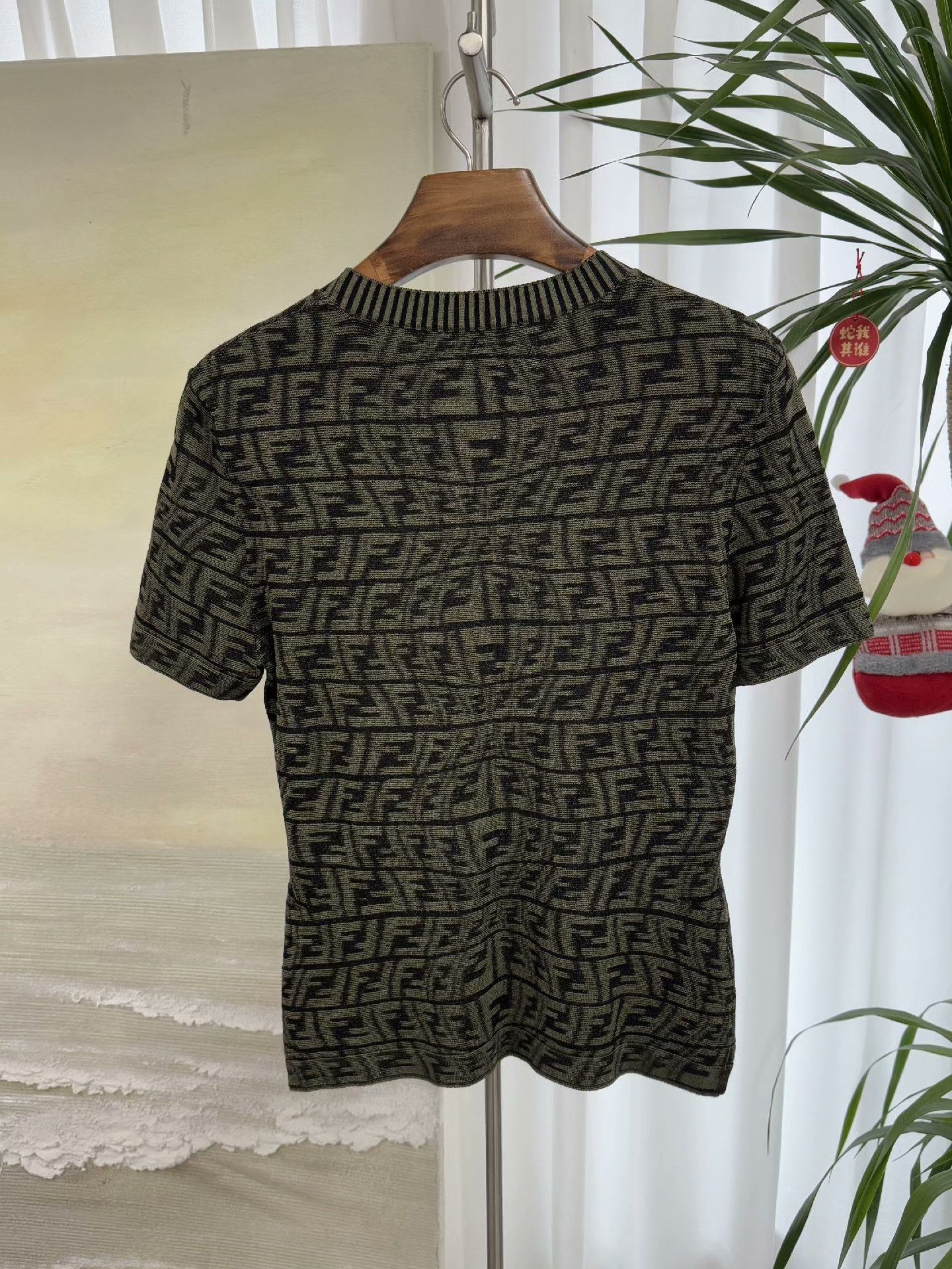 Fendi Fendi Green All-over Print Knit Short Sleeve Size US M / EU 48-50 / 2 - 2 Thumbnail