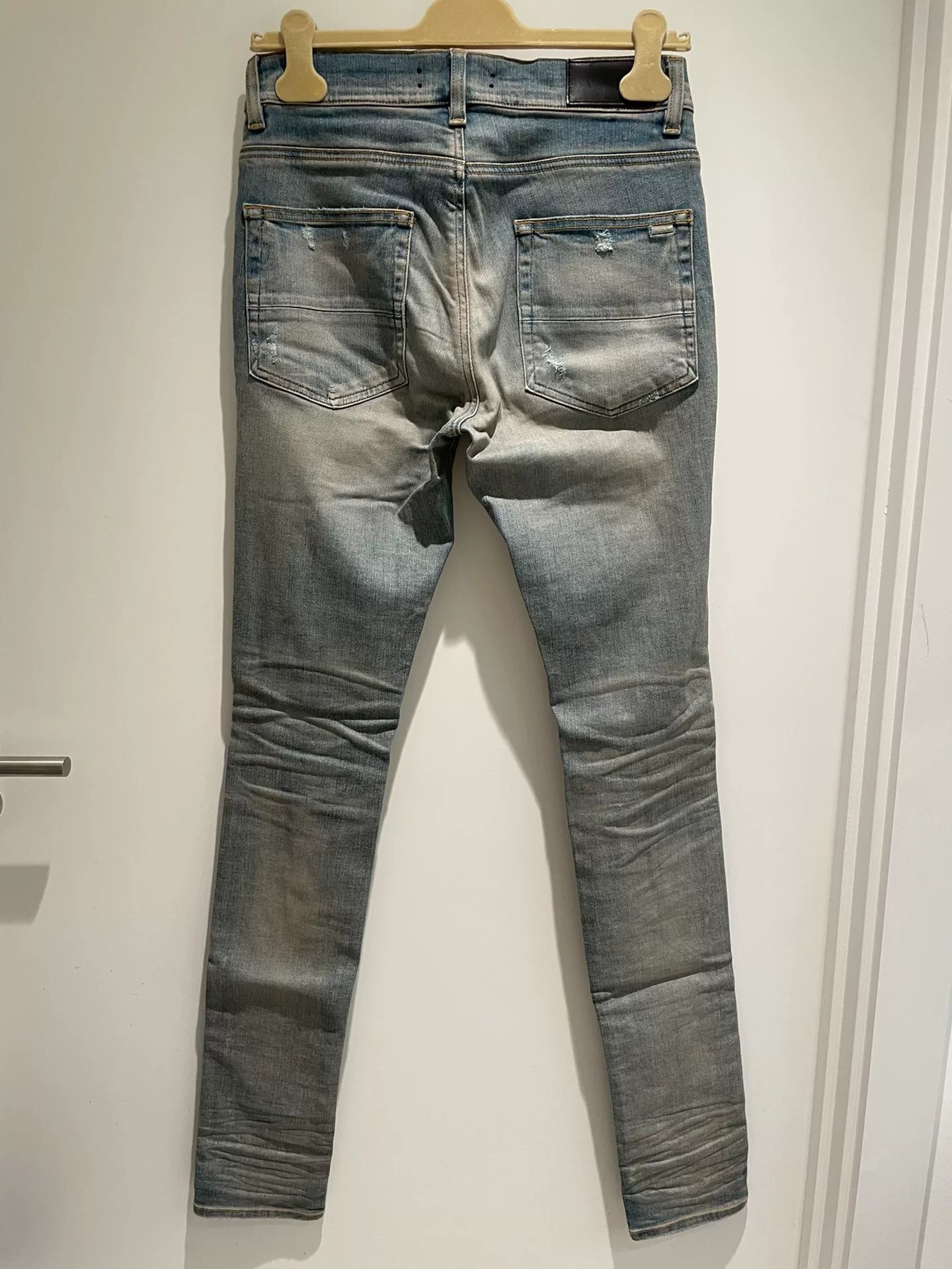 Amiri Amiri Yellow Distressed Denim Jeans 29 Size US 29 - 2 Thumbnail