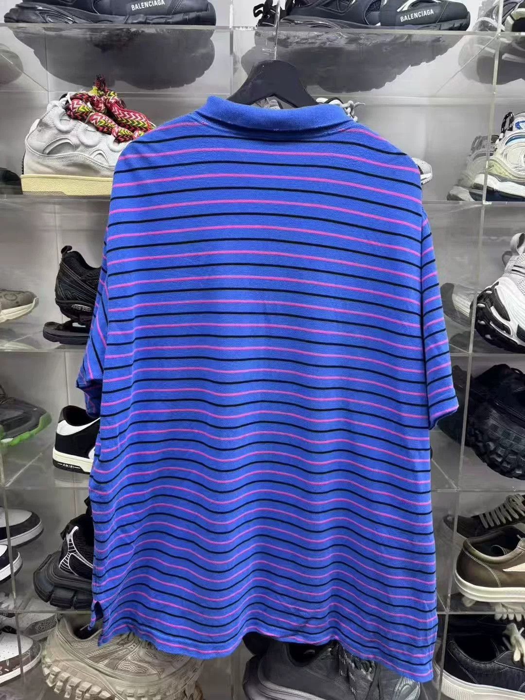 Balenciaga Balenciaga Purple Stripe Polo Shirt Size US M / EU 48-50 / 2 - 3 Thumbnail