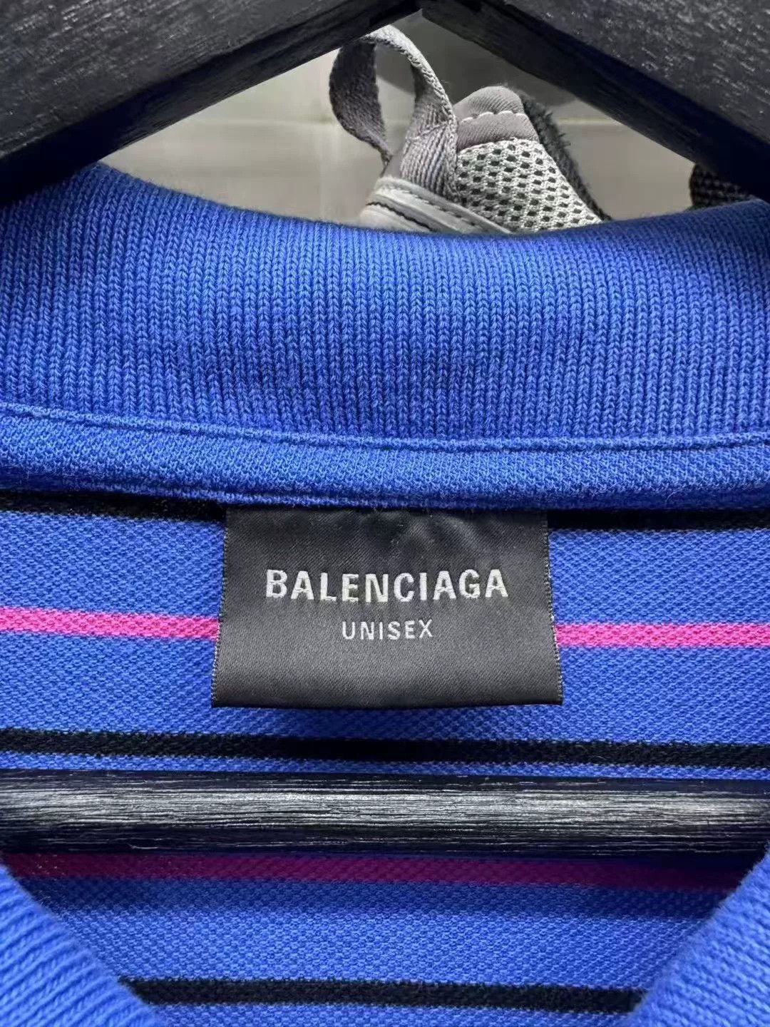 Balenciaga Balenciaga Purple Stripe Polo Shirt Size US M / EU 48-50 / 2 - 5 Thumbnail