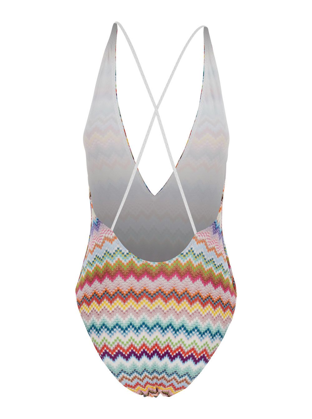 Missoni One-Piece Swimsuit 'Zig-Zag' with V-Neck in Stretch Viscose Blend Multicolor Women Size M / US 6-8 / IT 42-44 - 2 Thumbnail