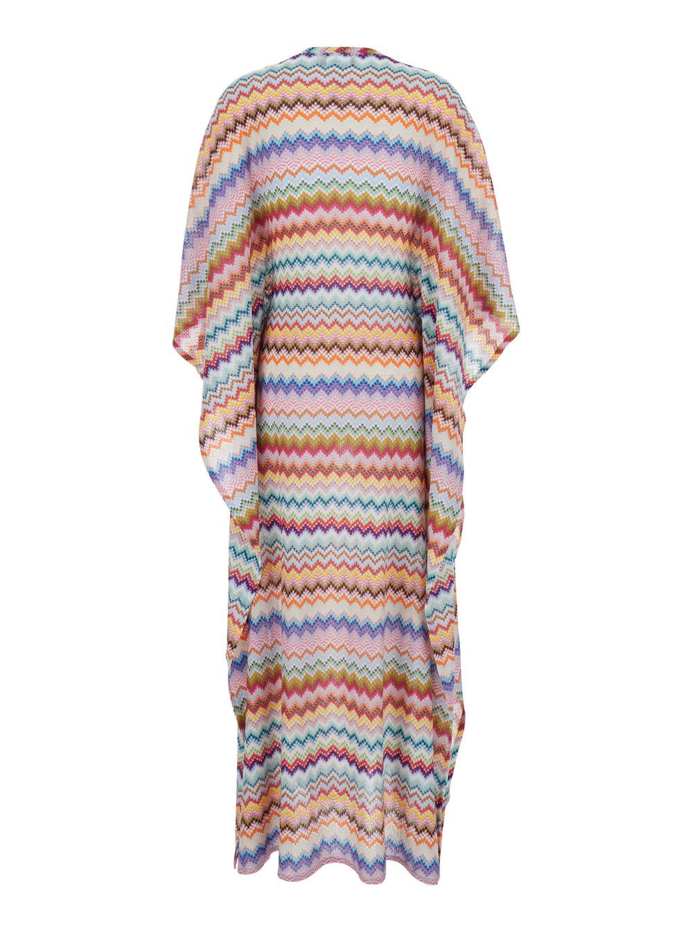 Missoni Zig Zag Caftan with Wide V-Neck and All-Over Lamé Viscose Multicolor for Women Size M / US 6-8 / IT 42-44 - 2 Thumbnail