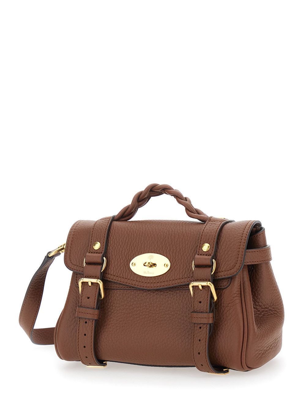 Mulberry Handbag 'Alexa Mini' with Turn Lock in Brown Hammered Leather Size ONE SIZE - 2 Thumbnail