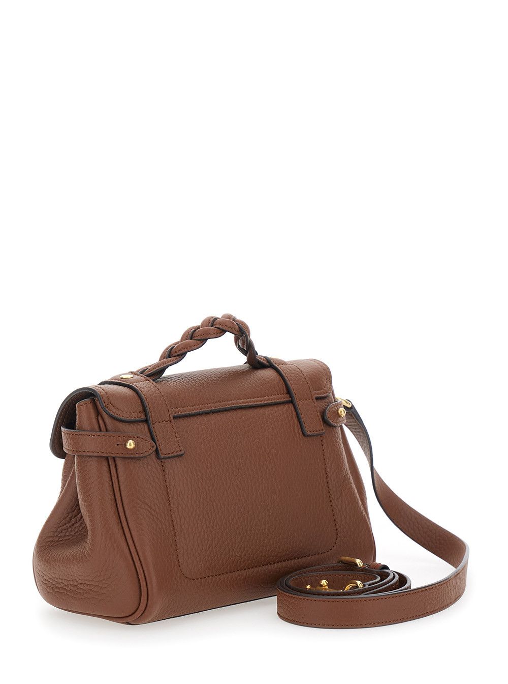 Mulberry Handbag 'Alexa Mini' with Turn Lock in Brown Hammered Leather Size ONE SIZE - 3 Thumbnail