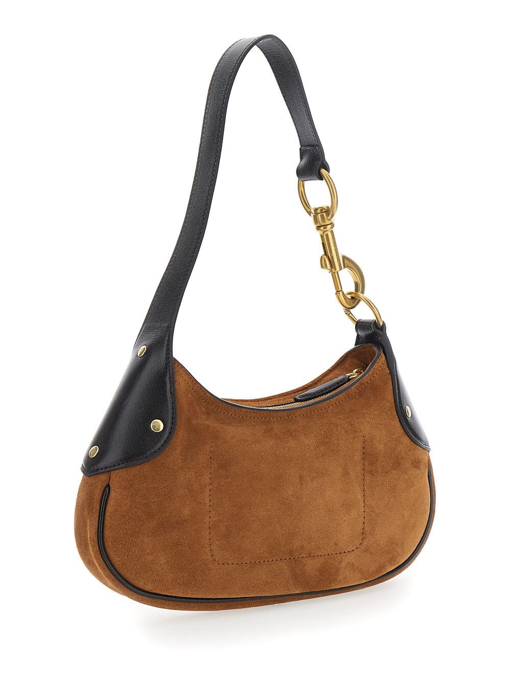 Mulberry Shoulder Bag 'Hackney' with Logo Embossed on the Front in Brown Suede for Women Size ONE SIZE - 3 Thumbnail