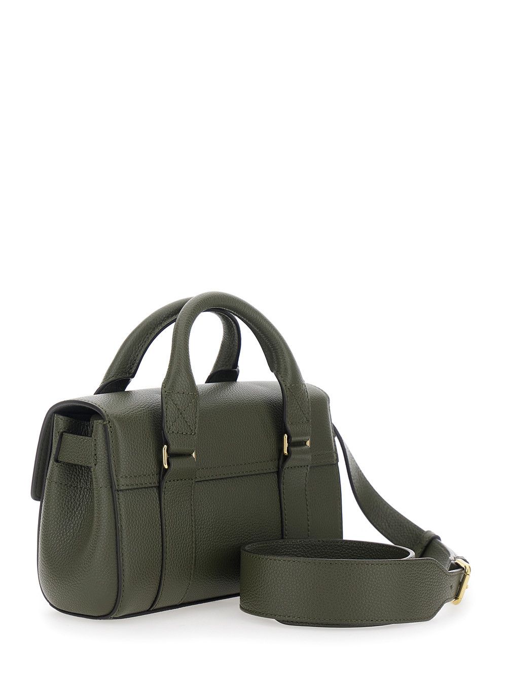 Mulberry Handbag 'Bayswater Mini' with Turn Lock in Green Pebbled Leather for Women Size ONE SIZE - 3 Thumbnail