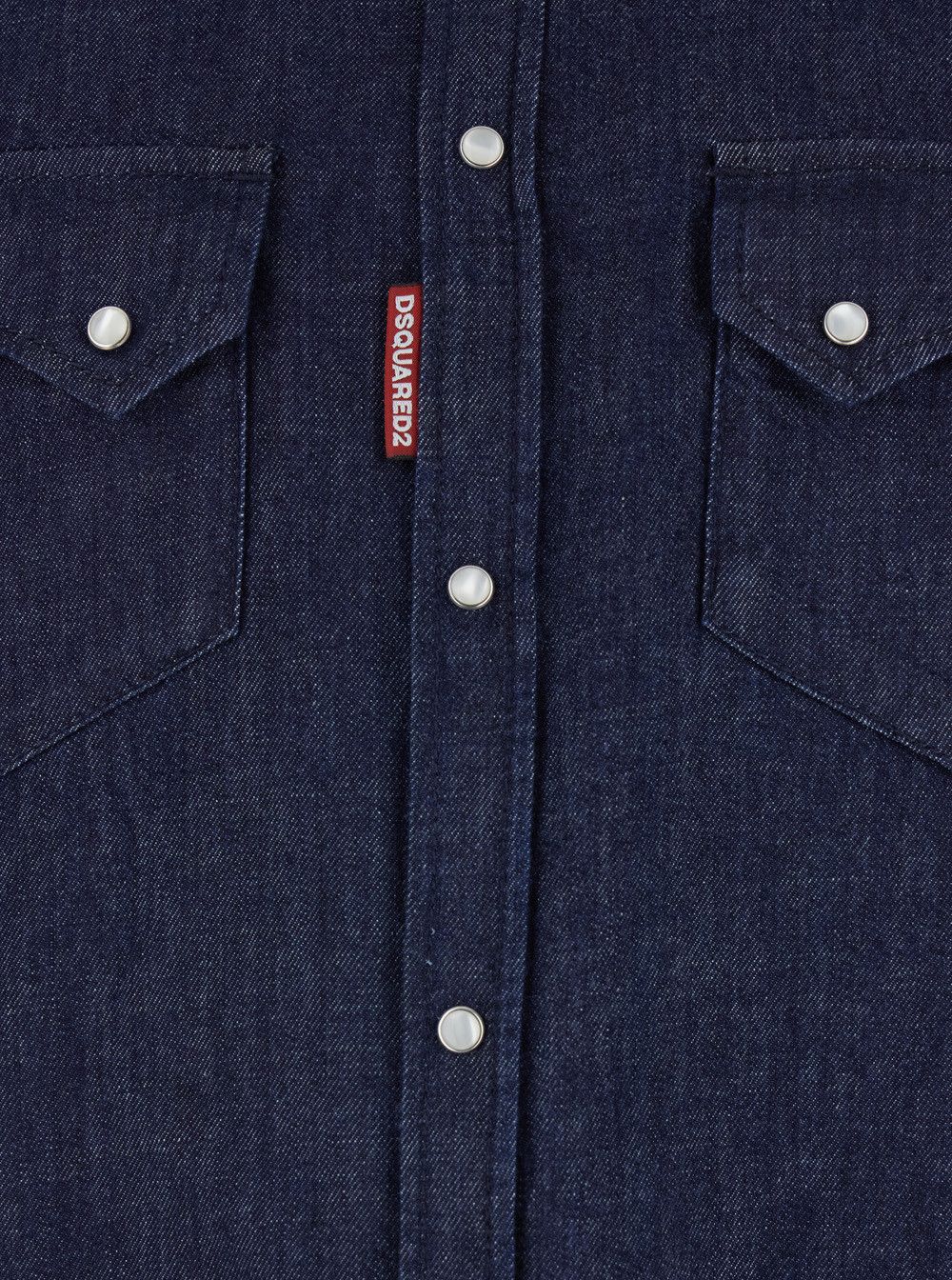 Dsquared2 Blue Denim Shirt with Classic Collar and Two Applied Pockets for Men Size US L / EU 52-54 / 3 - 3 Thumbnail
