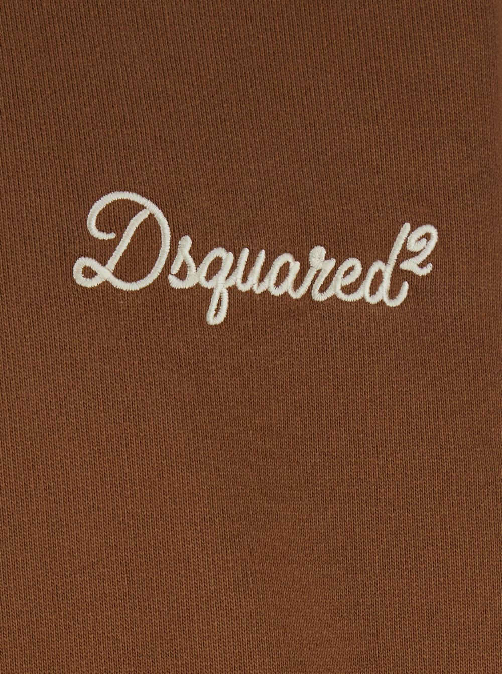 Dsquared2 Brown Hoodie with Drawstring and Logo Lettering on the Front in Cotton for Men Size US S / EU 44-46 / 1 - 3 Thumbnail