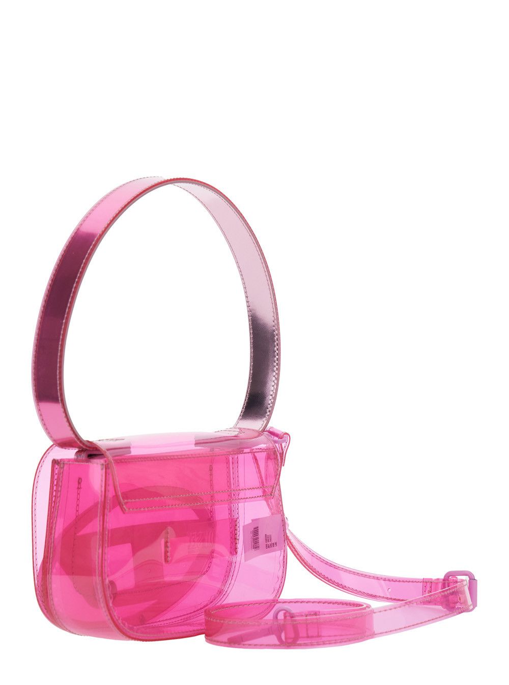 Diesel Shoulder Bag '1DR' with Oval D Patch and Semi-Transparent Design in Pink for Women Size ONE SIZE - 3 Thumbnail