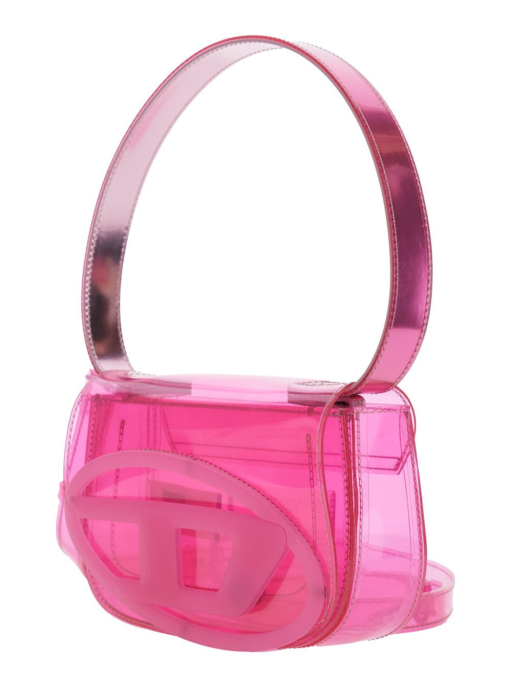 Diesel Shoulder Bag '1DR' with Oval D Patch and Semi-Transparent Design in Pink for Women Size ONE SIZE - 2 Thumbnail