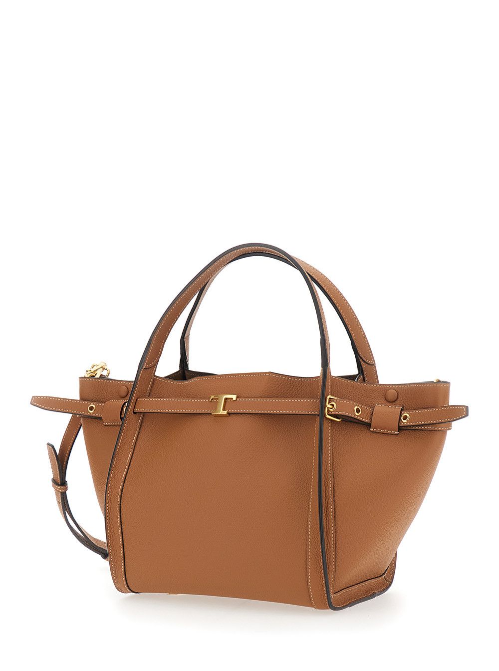 Tod's Medium Tote Bag 'T Timeless' with T Timeless Plaque on the Front and Adjustable and Removable Brown Leather Strap for Women Size ONE SIZE - 2 Thumbnail