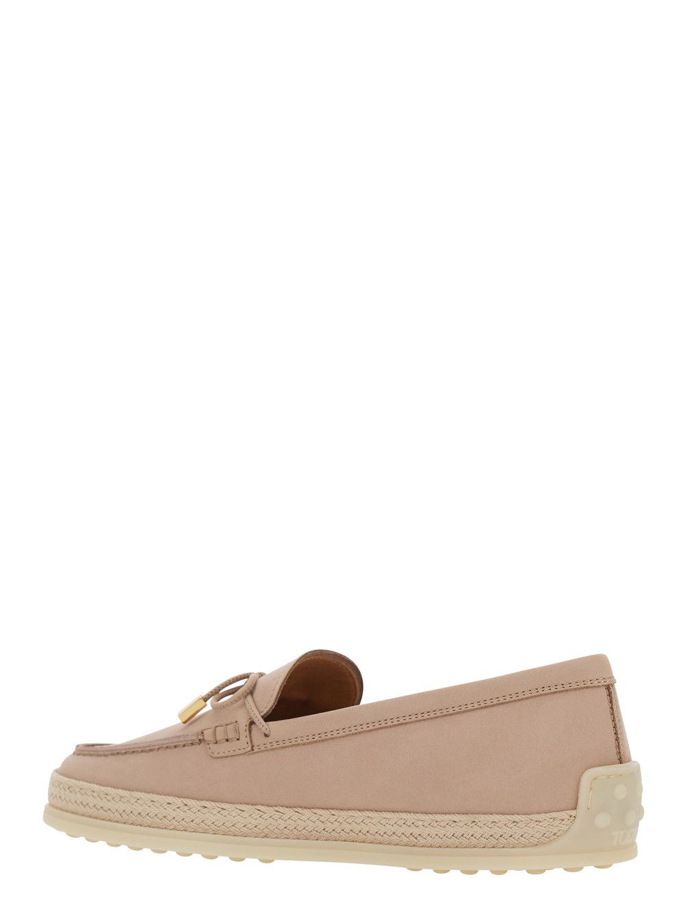 Tod's Loafers 'Tod's' Pink with Bow Detail and Rope Trim in Leather Women Size US 6 / IT 36 - 3 Thumbnail