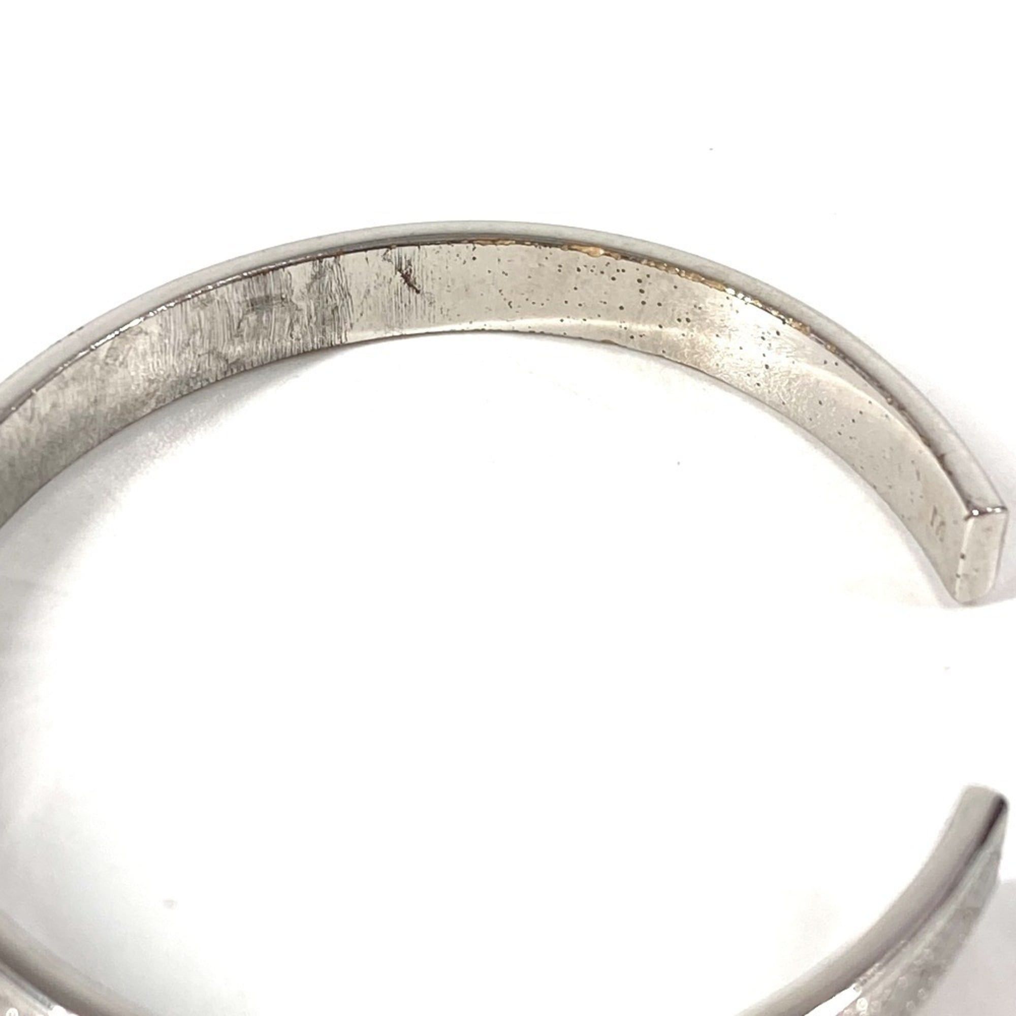 Dior Christian Dior Dior Cannage Logo Bangle Bracelet in Silver Metal for Women Size ONE SIZE - 10 Thumbnail