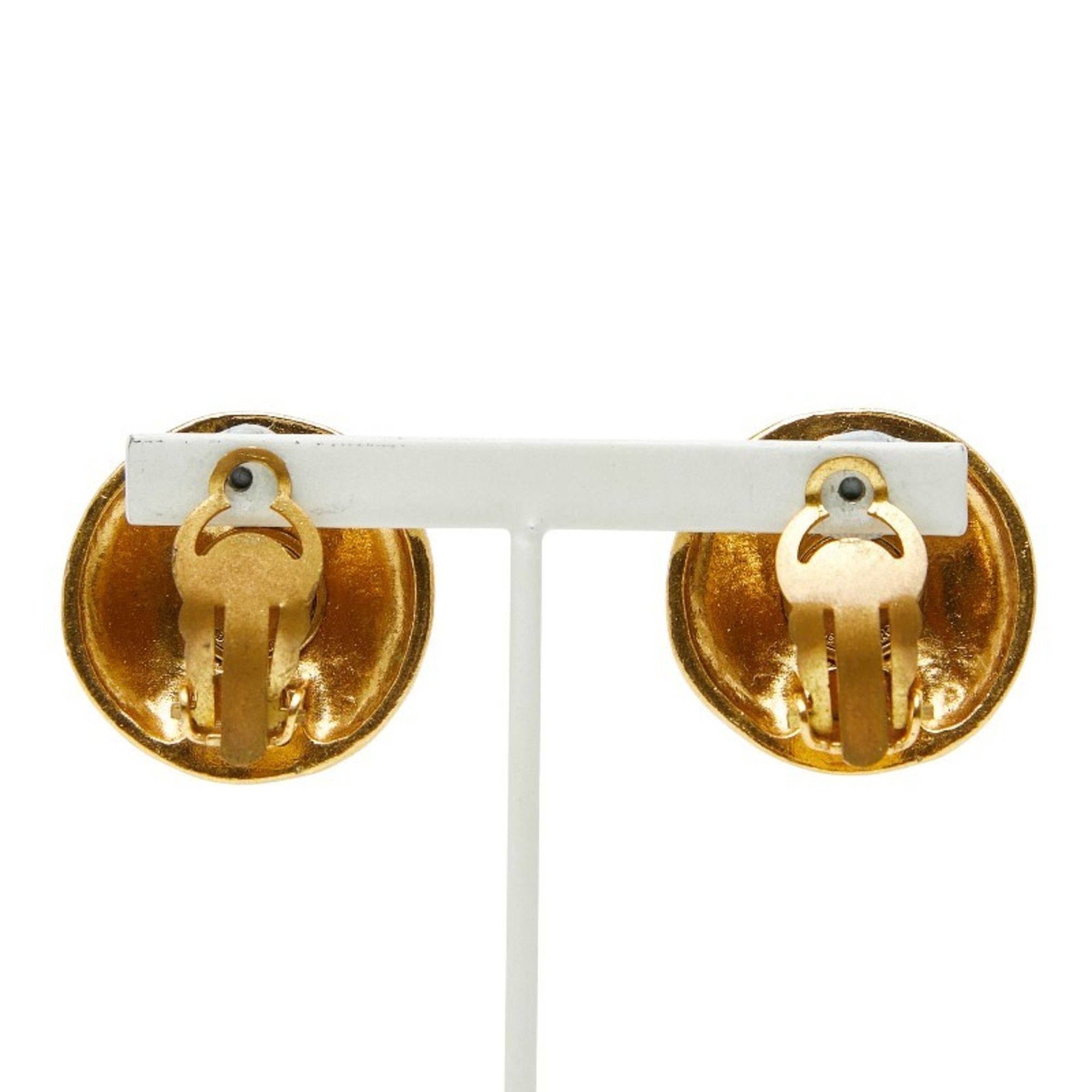 Chanel Vintage Chanel Coco Mark Earrings, Gold Plated, Women's, CHANEL Size ONE SIZE - 3 Thumbnail