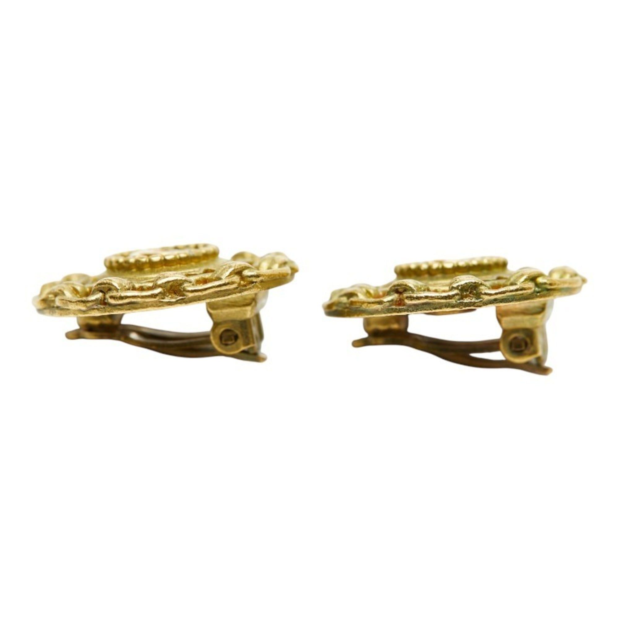 Chanel Vintage Chanel Coco Mark Earrings, Gold Plated, Women's, CHANEL Size ONE SIZE - 4 Thumbnail