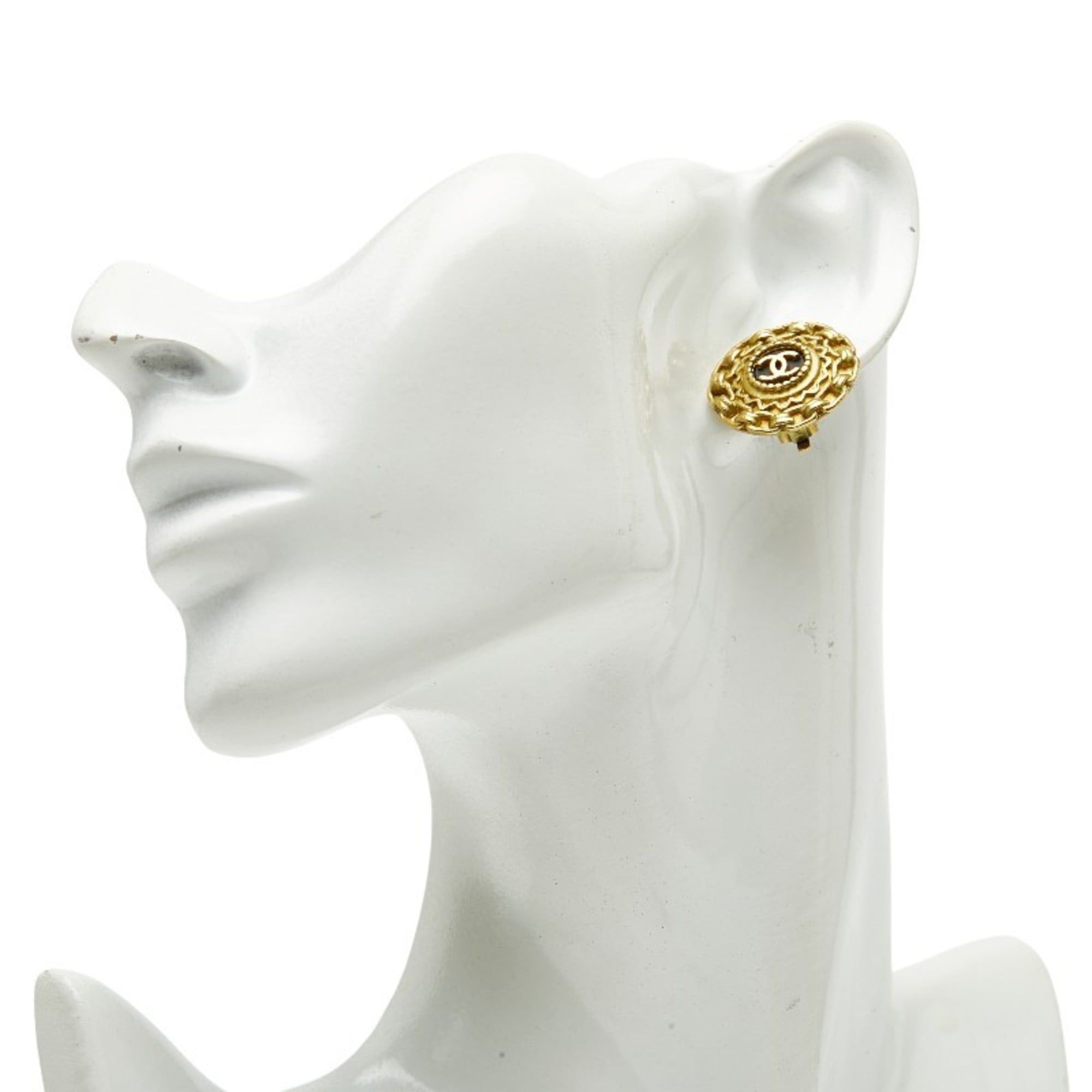 Chanel Vintage Chanel Coco Mark Earrings, Gold Plated, Women's, CHANEL Size ONE SIZE - 6 Thumbnail