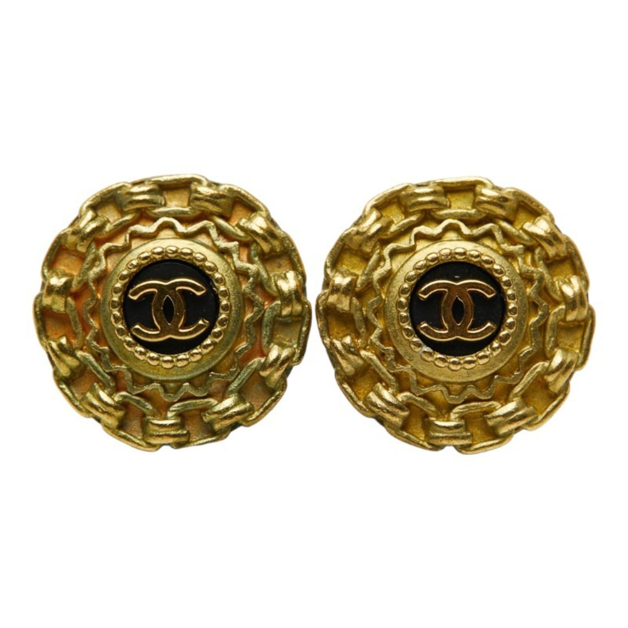 Chanel Vintage Chanel Coco Mark Earrings, Gold Plated, Women's, CHANEL Size ONE SIZE - 2 Thumbnail