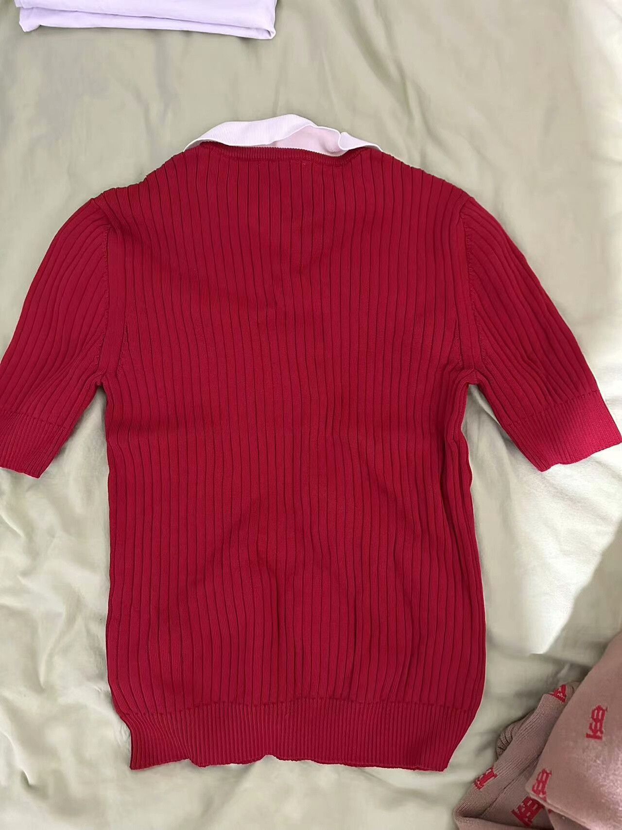 Valentino Valentino Red Knit Polo T-shirt L Size US L / EU 52-54 / 3 - 4 Thumbnail