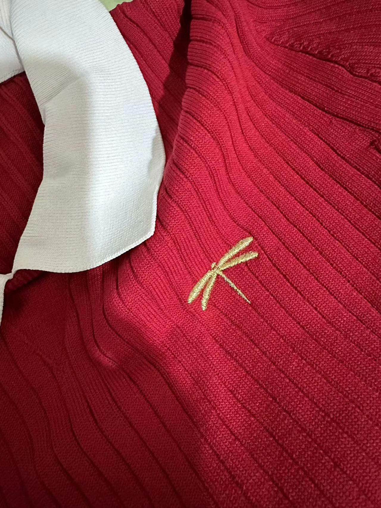 Valentino Valentino Red Knit Polo T-shirt L Size US L / EU 52-54 / 3 - 2 Thumbnail