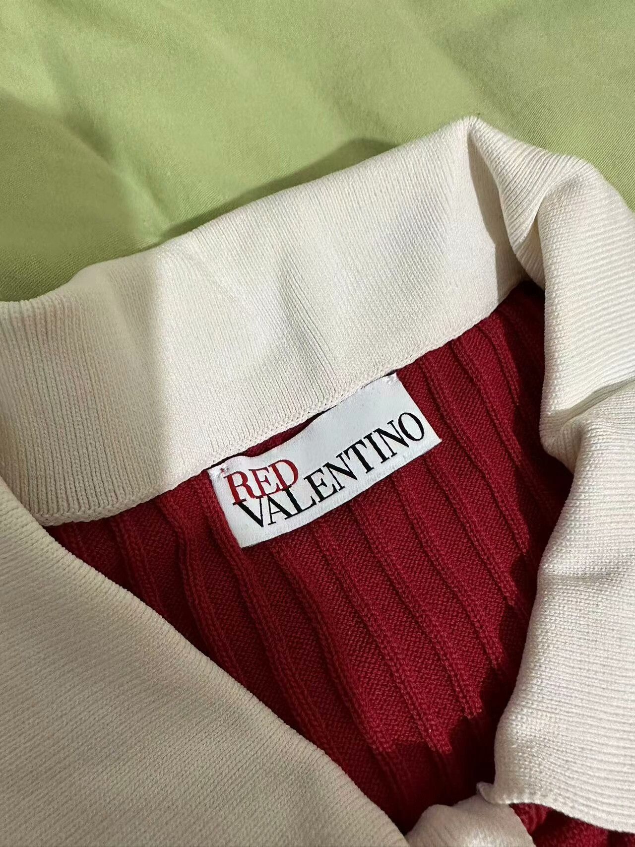 Valentino Valentino Red Knit Polo T-shirt L Size US L / EU 52-54 / 3 - 3 Thumbnail