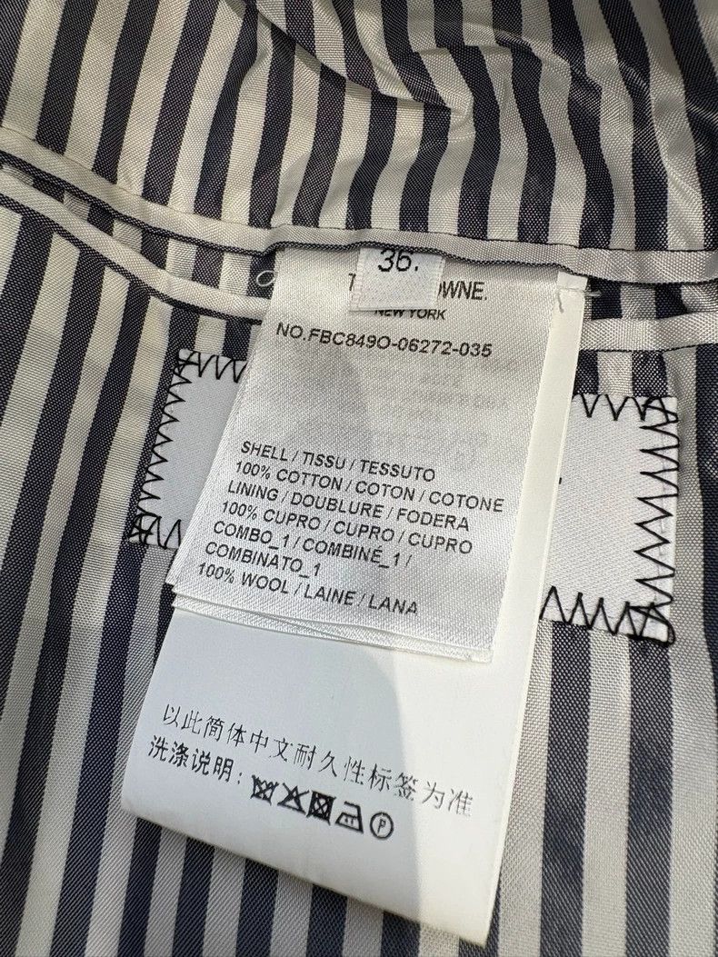 Thom Browne Thom Browne 2024 Gray Stripe Blazer Size US S / EU 44-46 / 1 - 6 Thumbnail