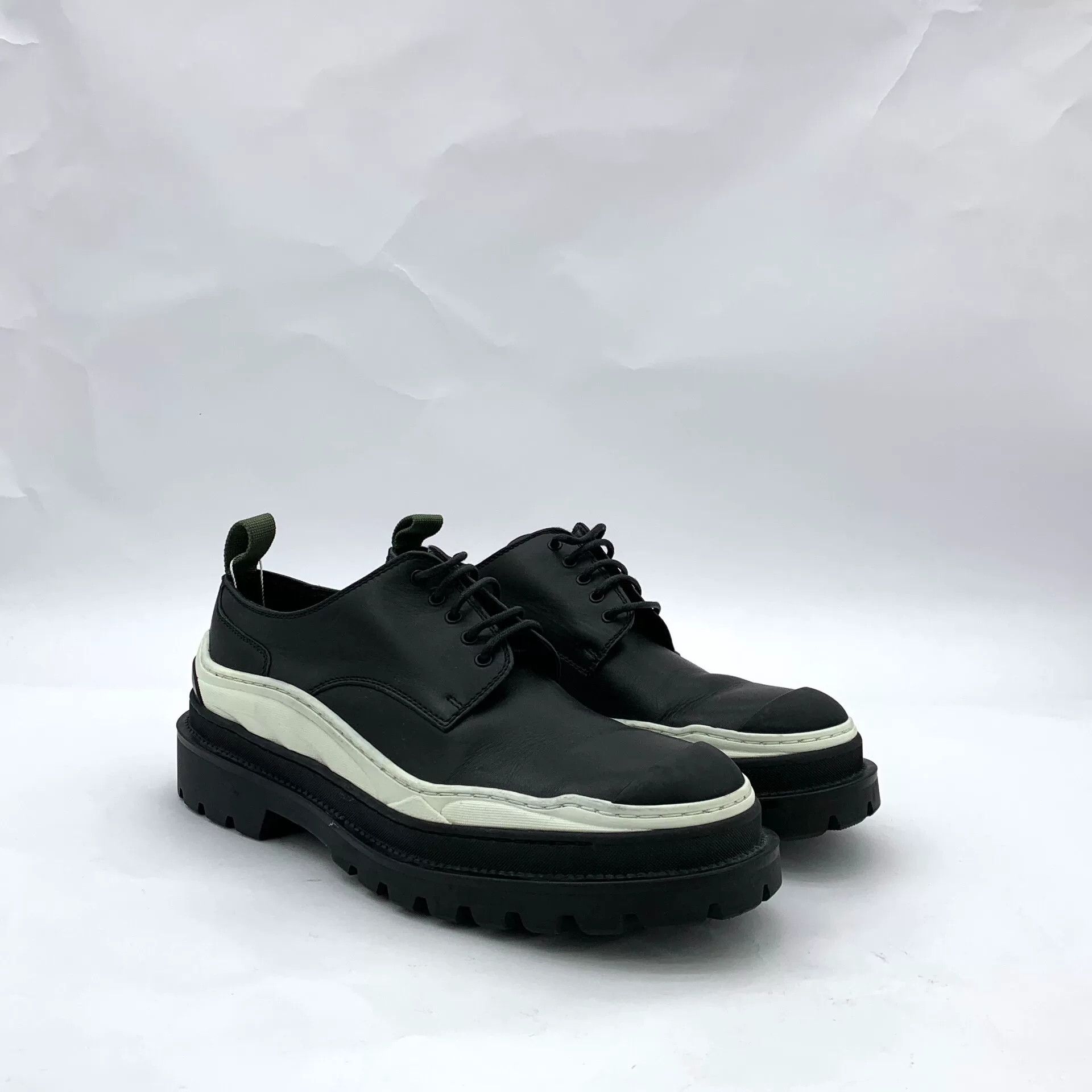 Dior Dior x Sacai Black Leather Derby Shoes Size US 10.5 / EU 43-44 - 2 Thumbnail
