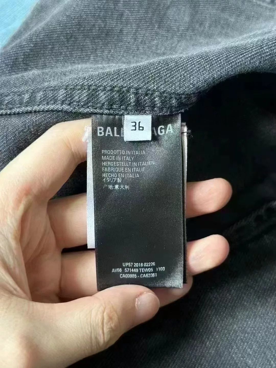 Balenciaga Balenciaga Denim Jacket with Crystal Logo Size US M / EU 48-50 / 2 - 5 Thumbnail