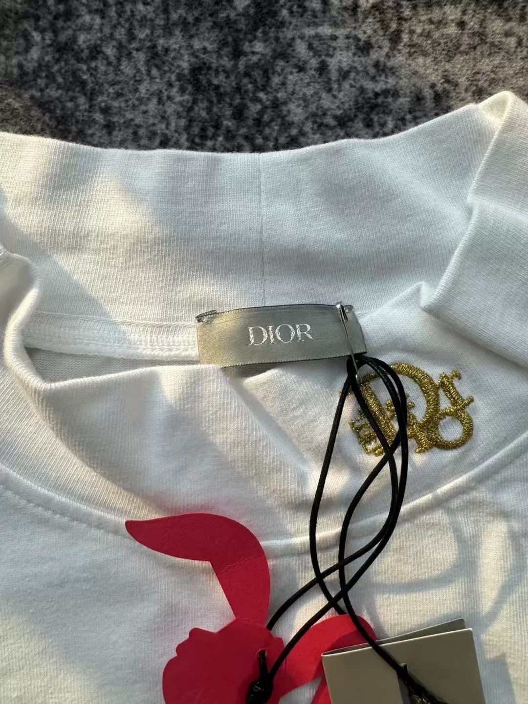 Dior dior white high-neck embroidered logo sweatshirt Size US XL / EU 56 / 4 - 3 Thumbnail