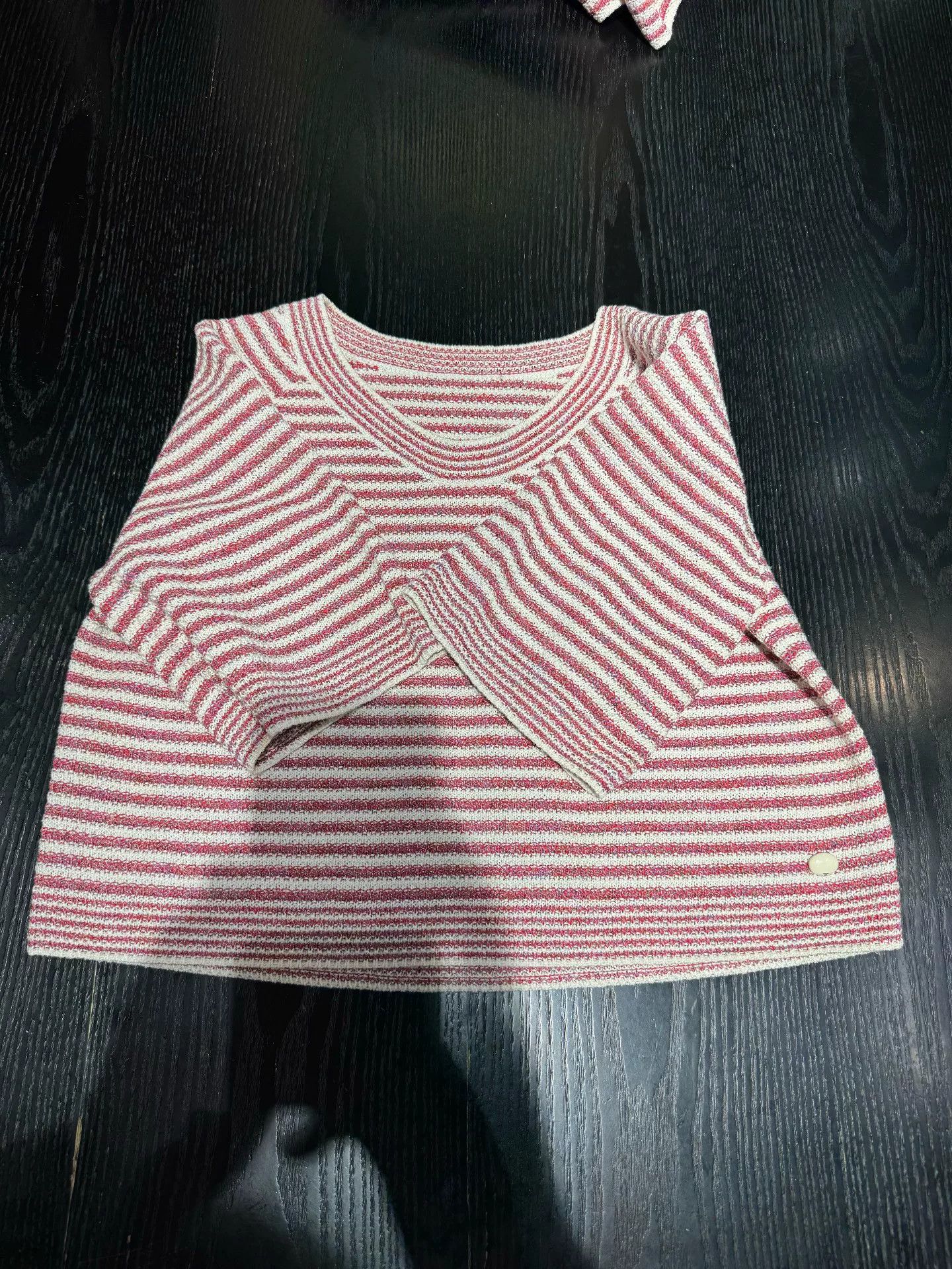 Chanel chanel striped crop top and shorts set Size US 34 / EU 50 - 2 Thumbnail