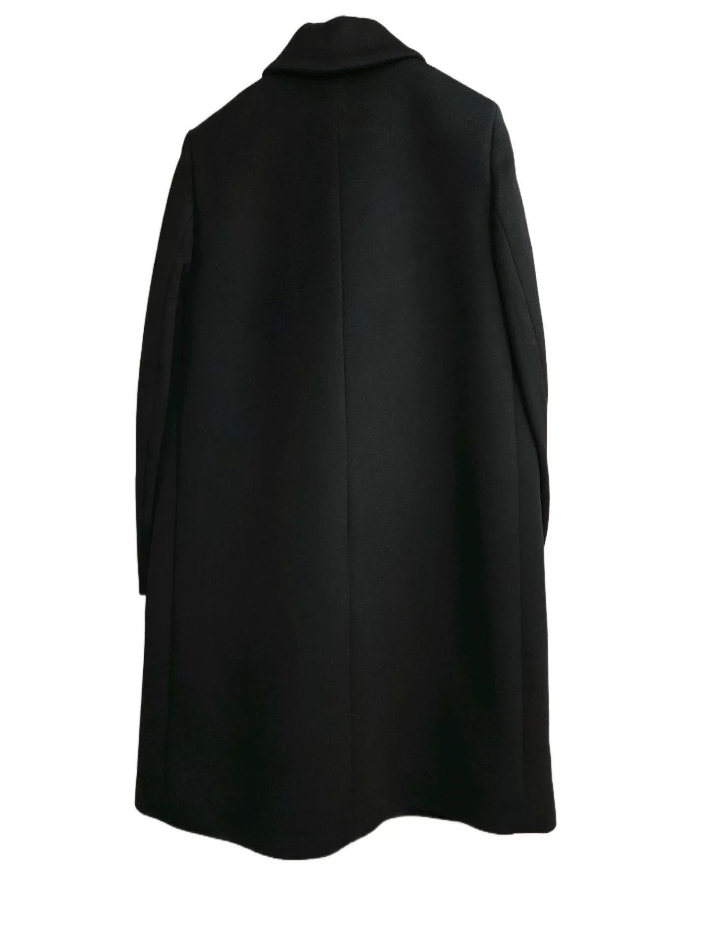 Max Mara maxmara black wool coat with fringe pockets Size US M / EU 48-50 / 2 - 8 Thumbnail