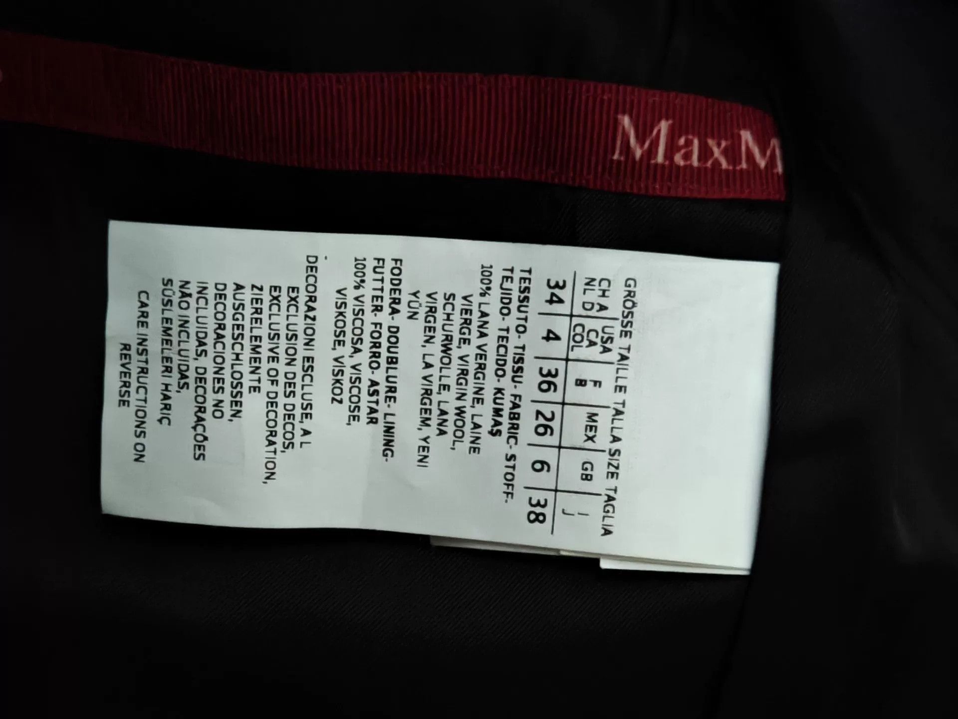 Max Mara maxmara black wool coat with fringe pockets Size US M / EU 48-50 / 2 - 6 Thumbnail