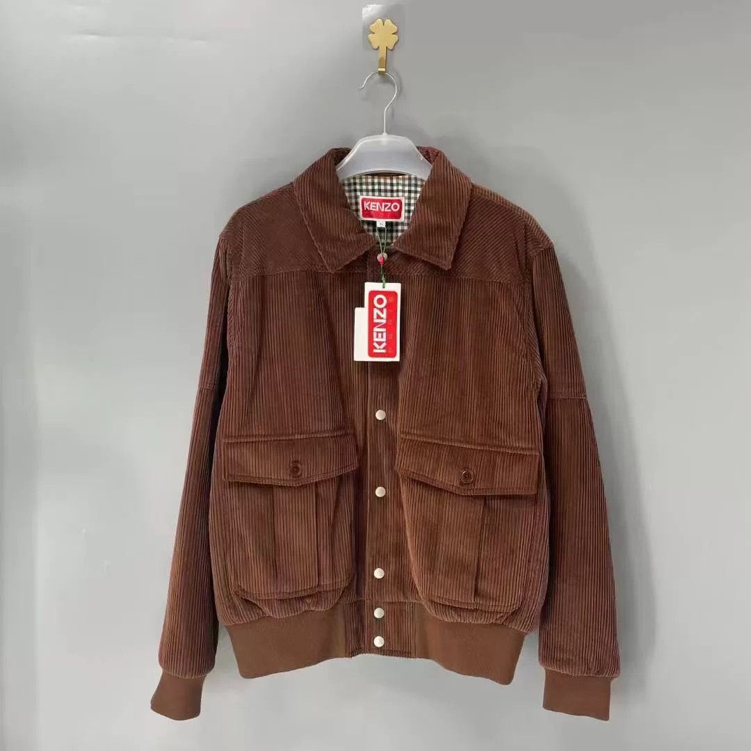 Kenzo kenzo brown corduroy long sleeve jacket Size US XL / EU 56 / 4 - 2 Thumbnail