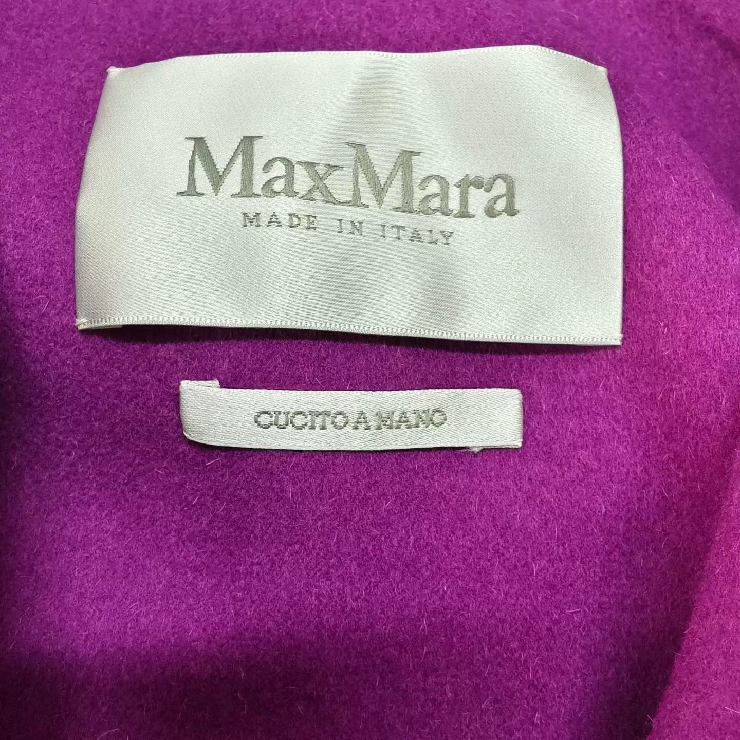 Max Mara MaxMara Wool Coat with Waist Cinch Size US S / EU 44-46 / 1 - 3 Thumbnail