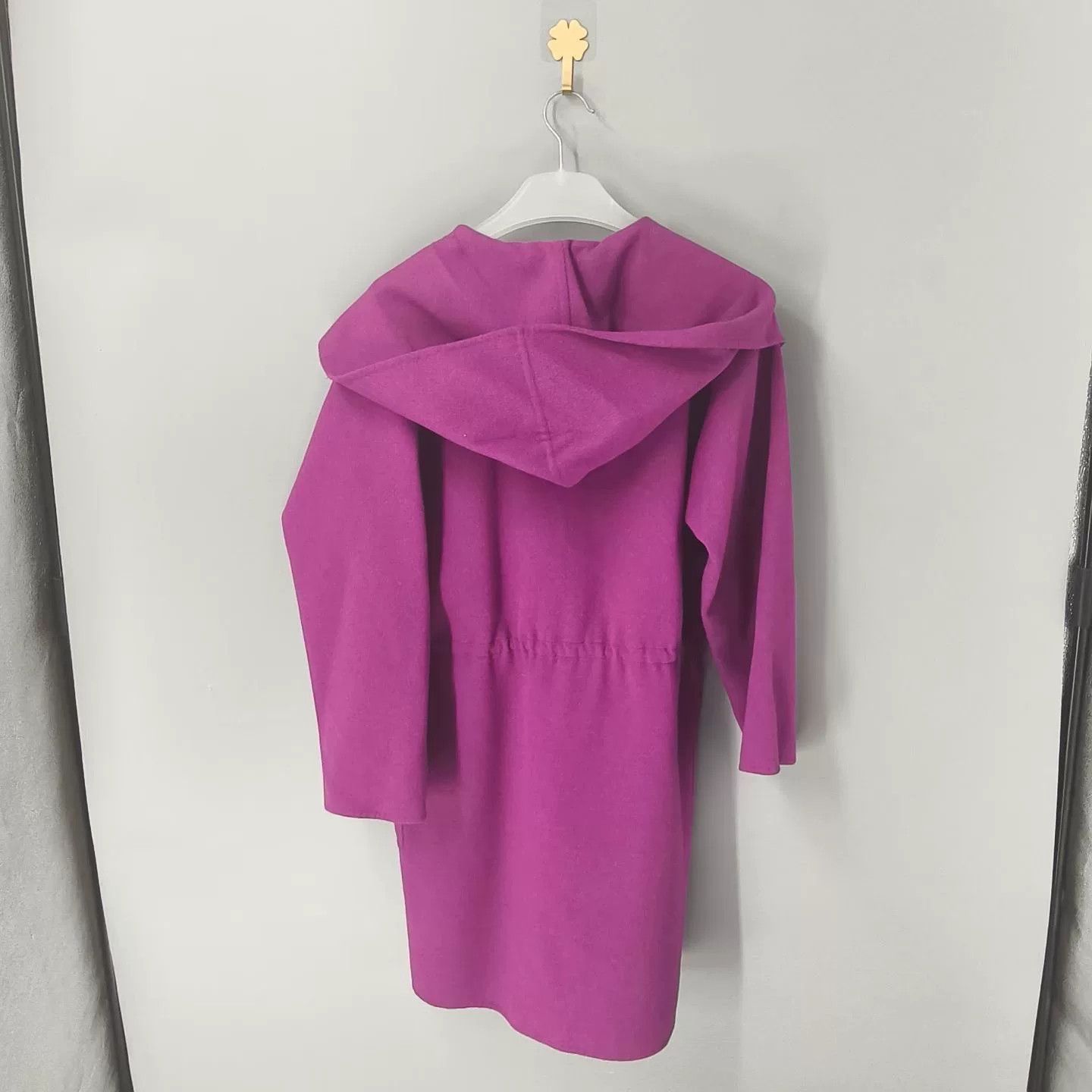 Max Mara MaxMara Wool Coat with Waist Cinch Size US S / EU 44-46 / 1 - 2 Thumbnail