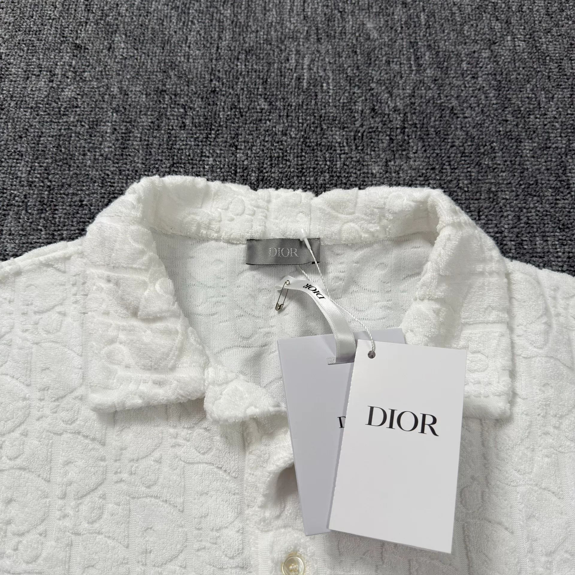 Dior Dior White Towel-Bottom Printed Polo Size US S / EU 44-46 / 1 - 3 Thumbnail