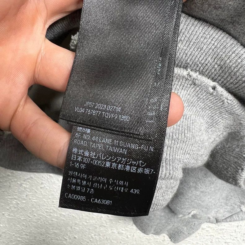 Balenciaga Balenciaga SS24 Logo Print Gray Hoodie Size US XS / EU 42 / 0 - 5 Thumbnail